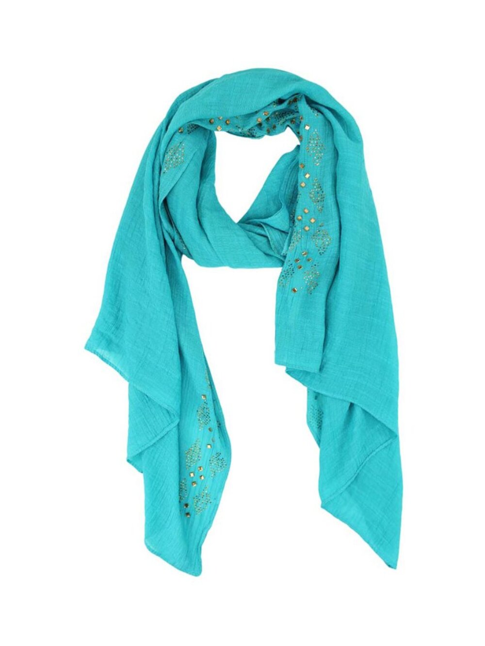 Tigertars Turquoise Stone Embellished Shawl Wrap Scarf